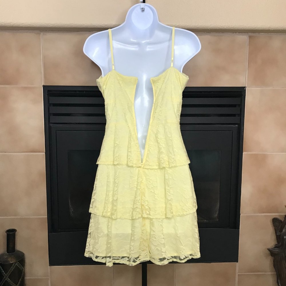☀️SALE! B. DARLIN Lacy Dress | Yellow | Small - Picture 6 of 8
